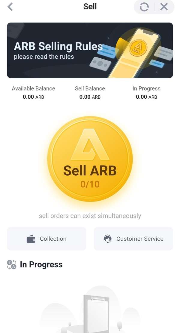 Selling ARB Tokens on AR Wallet